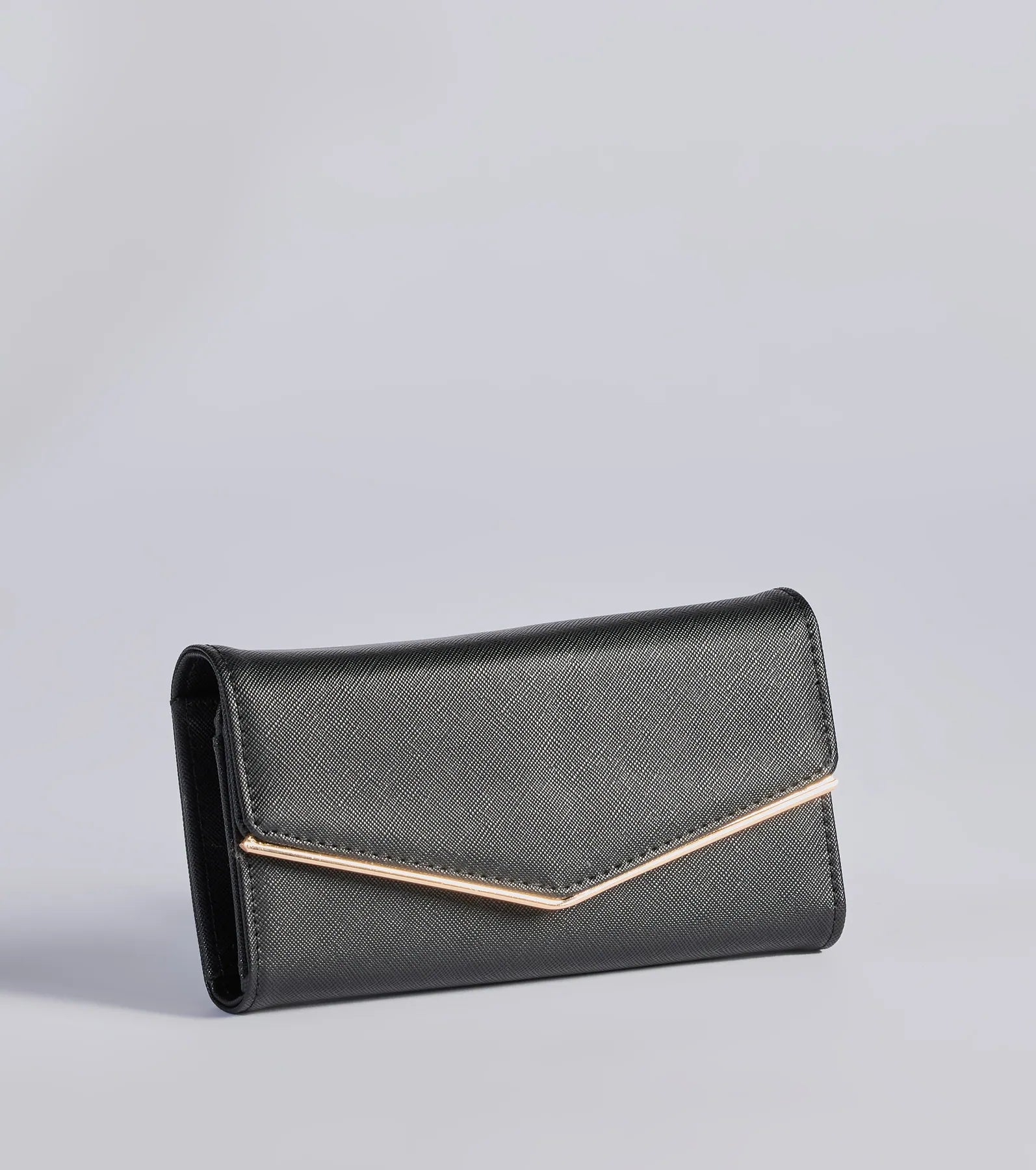 Classically Chic Faux Leather Envelope Wristlet - Image 3