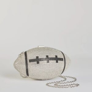 Play The Field Football Rhinestone Clutch