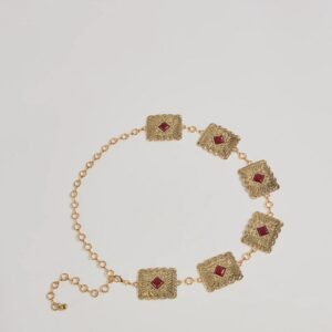 Western Vibes Colored Stone Chain Belt