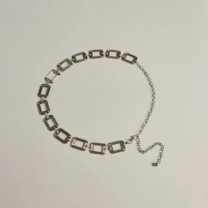 Sleek Trendsetter Textured Chain Belt