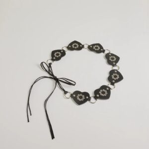 So Loved Faux Leather Heart Medallion Belt