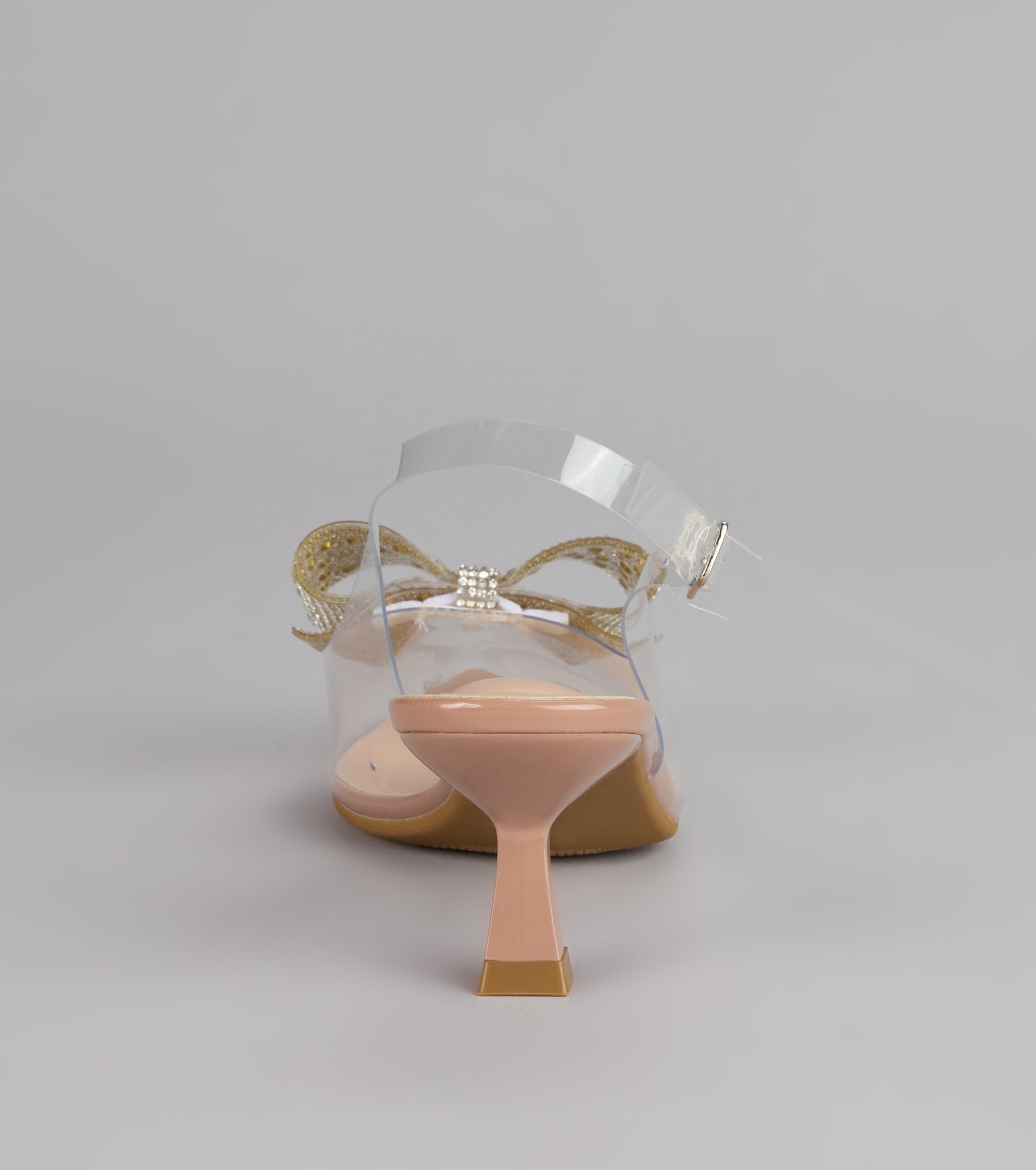 Pretty Precision Rhinestone Bow Slingback Mules - Image 4