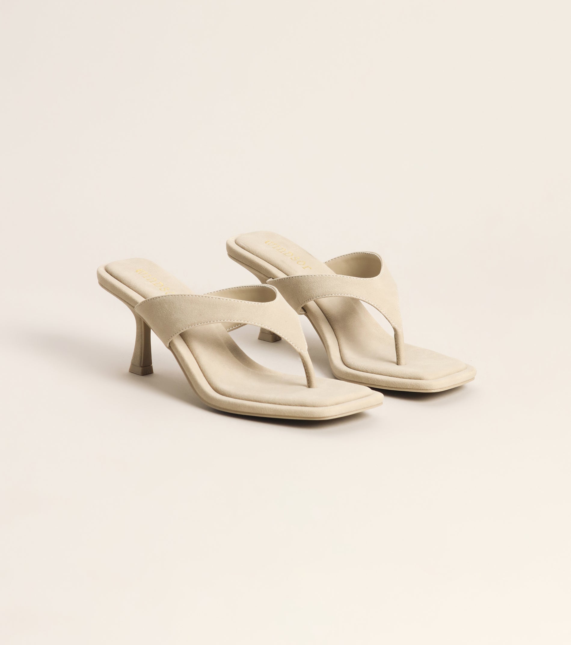 Going Somewhere Suede Thong Kitten Heels - Image 2