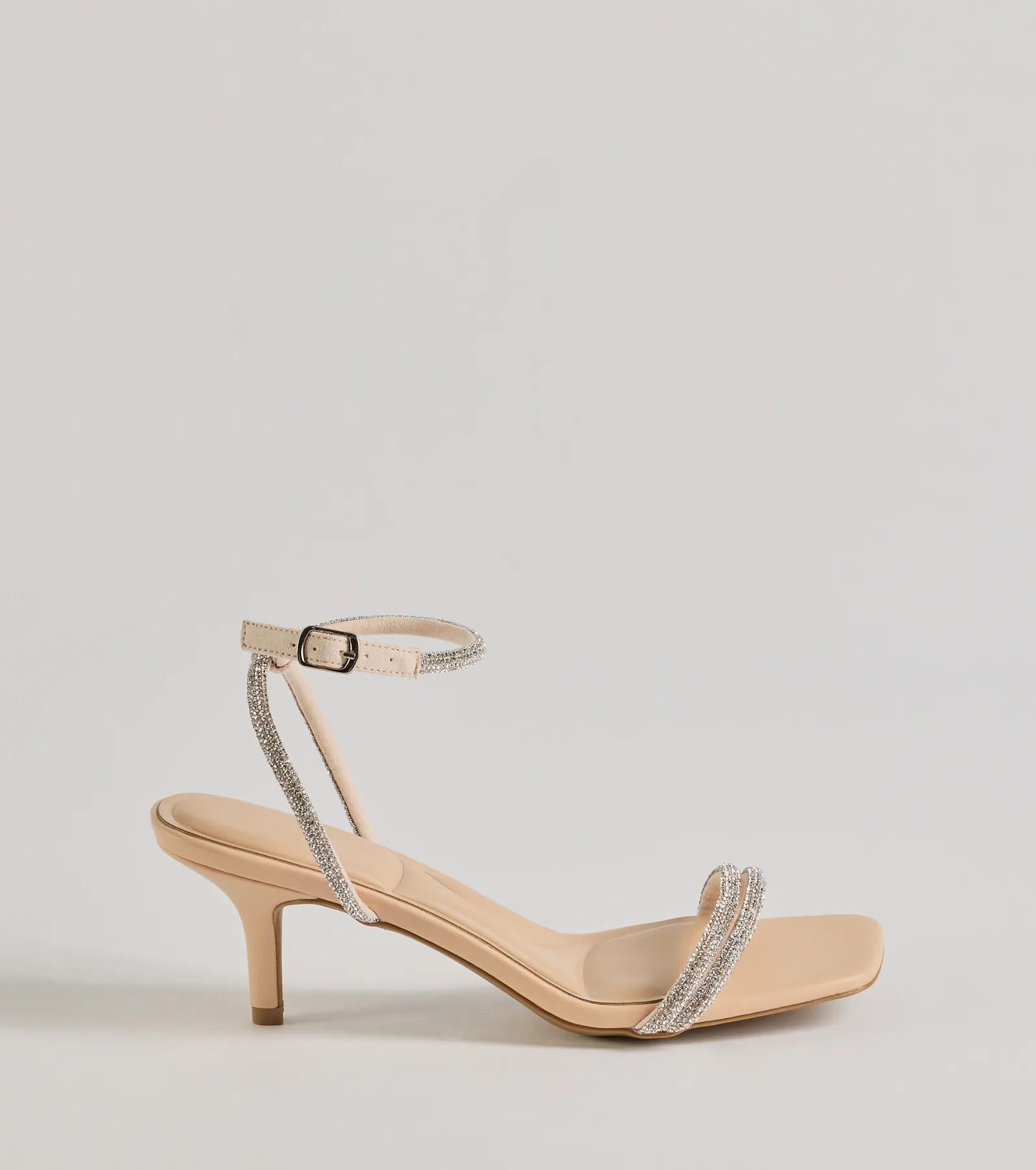 Chic Glamour Rhinestone Strappy Stiletto Kitten Heels - Image 6