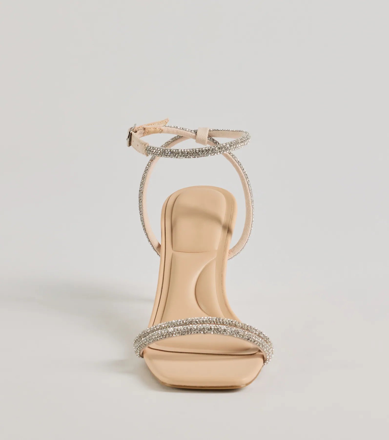Chic Glamour Rhinestone Strappy Stiletto Kitten Heels - Image 7