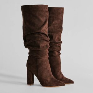 Runway Ready Under-The-Knee Scrunch Boots