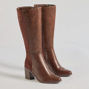 Slay The Scene Under-The-Knee Block Heel Boots